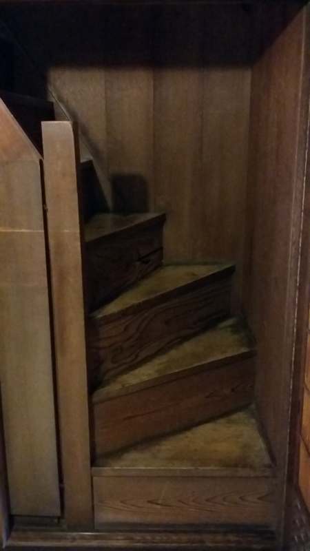 Escada para os quartos